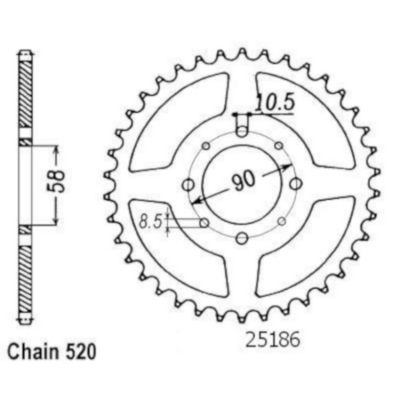 Rozeta pro Honda 25186CZ44